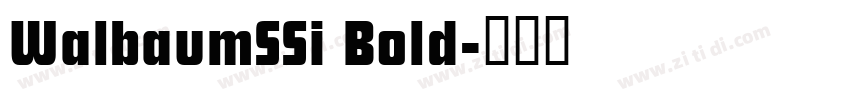 WalbaumSSi Bold字体转换